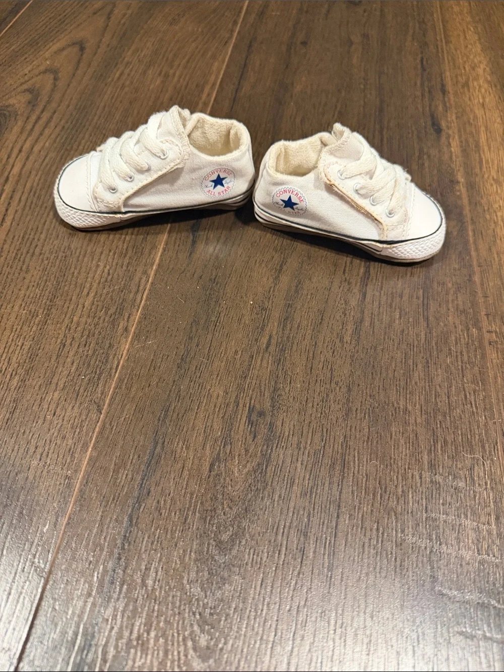 Baby Converse Kids Cream Canvas Low-Top Sneakers with Star Patch